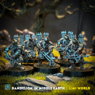 霍比特人铁丘陵矮人战士弩手指环王战棋树脂桌游跑团模型手办