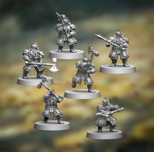 霍比特人铁丘陵矮人战士持镐锤指环王战棋树脂桌游跑团模型手办