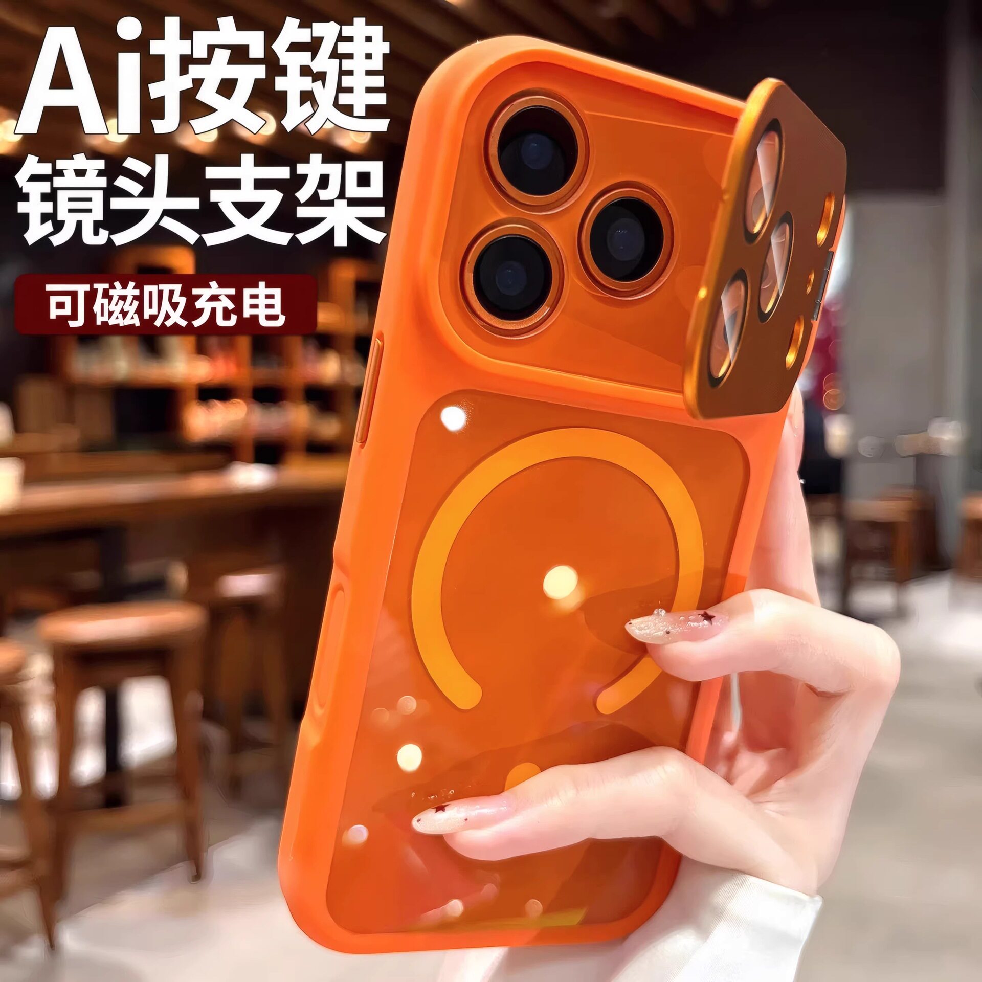 带相机ai按键包适用苹果iphone17Promax手机壳17pm新外壳款保护套全包摄像头16Pro镜头盖支架可打开关13翻盖