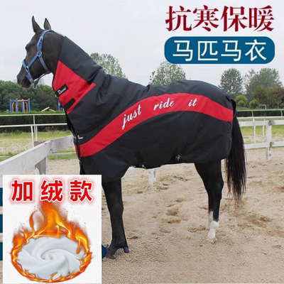 冬季马衣冬季加厚带脖套马衣 加绒900D防水面料 大马马驹防雨马衣