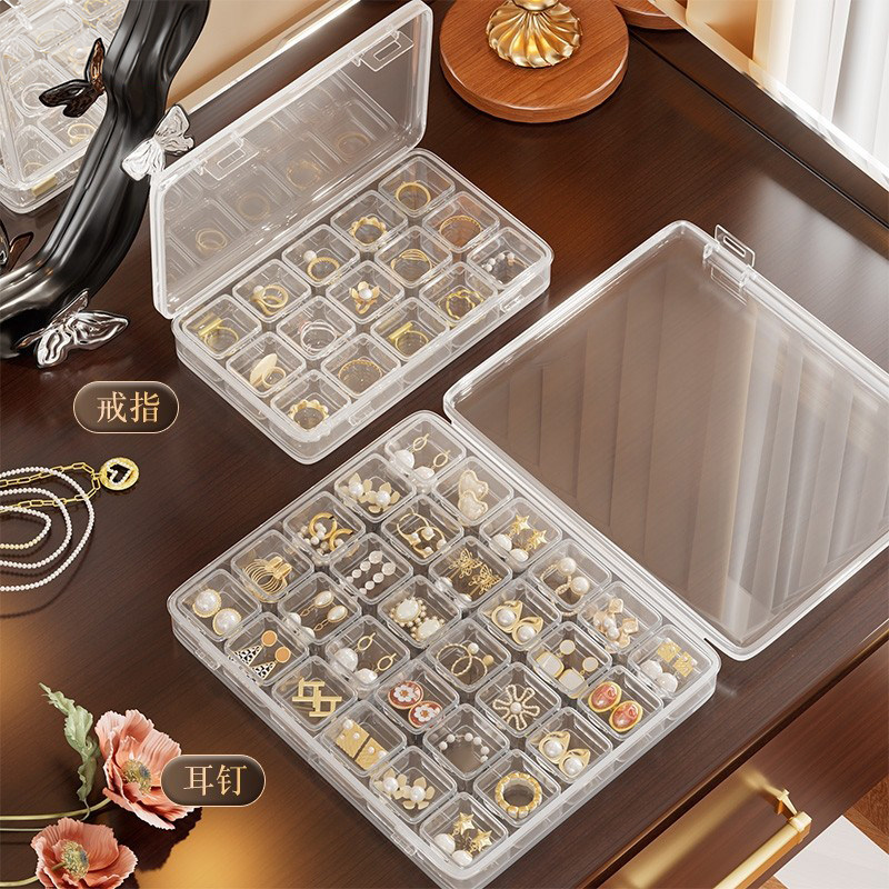 防氧化首饰收纳盒放耳环耳饰耳钉戒指饰品抗氧化透明塑料迷你小盒,收纳整理,首饰盒,淘宝优惠券,粉丝福利购,淘宝优惠卷