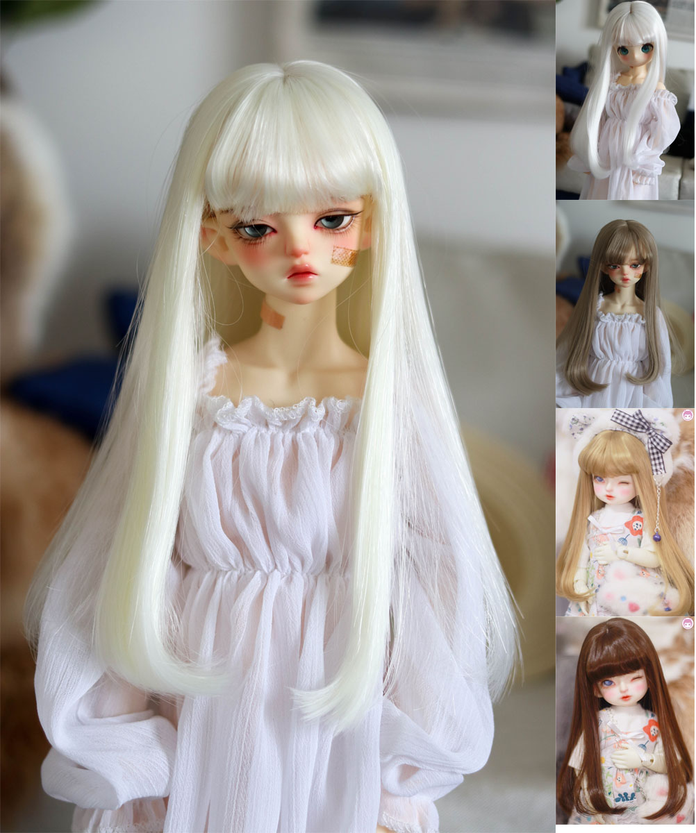 娃用假发3分高温丝刘海梨花现货