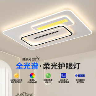 客厅灯吸顶灯LED长方形灯现代简约大气圆形卧室餐厅大厅吸顶灯具