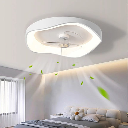 吸顶风扇灯超薄卧室灯家用餐厅灯扇一体北欧简约智能110V风灯扇
