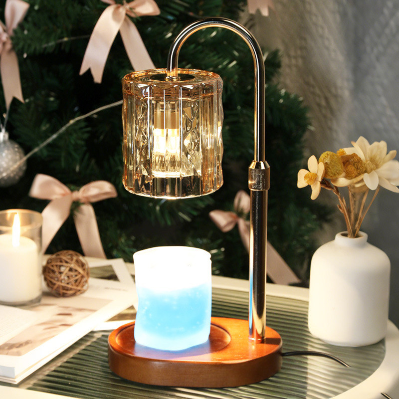 大理石融烛灯ins扩香礼品台灯无烟调温美式复古小夜灯香薰融蜡灯