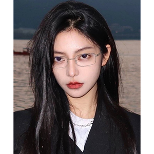 长方形金丝眼镜女网红款素颜眼镜框防蓝光辐射近视可配度数韩版潮