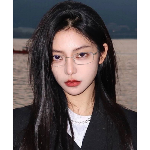 御姐金丝边窄款cos眼镜