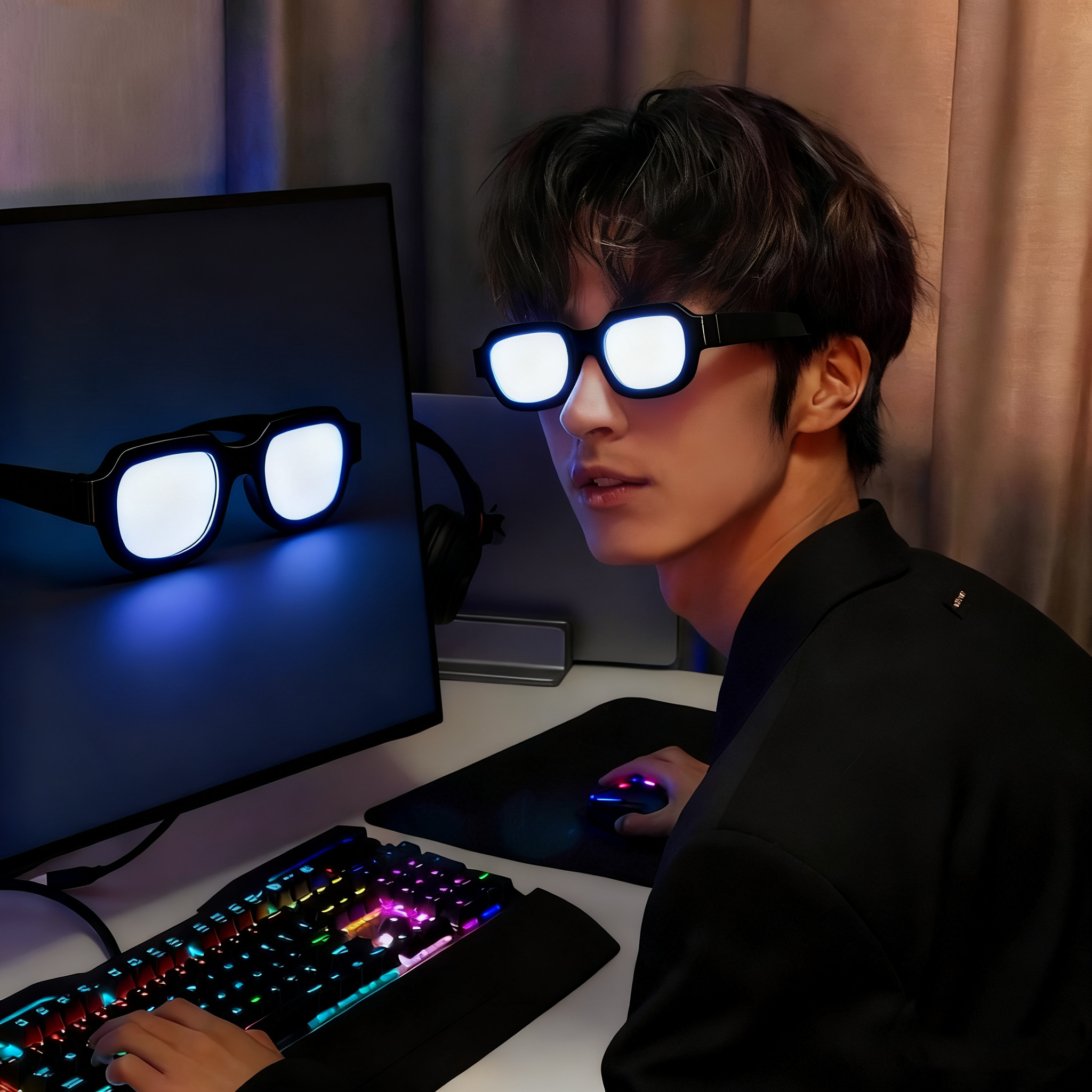 柯南发光眼镜，触摸变身