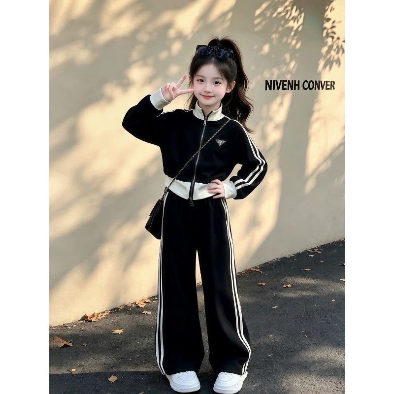 女童秋装运动套装2026超