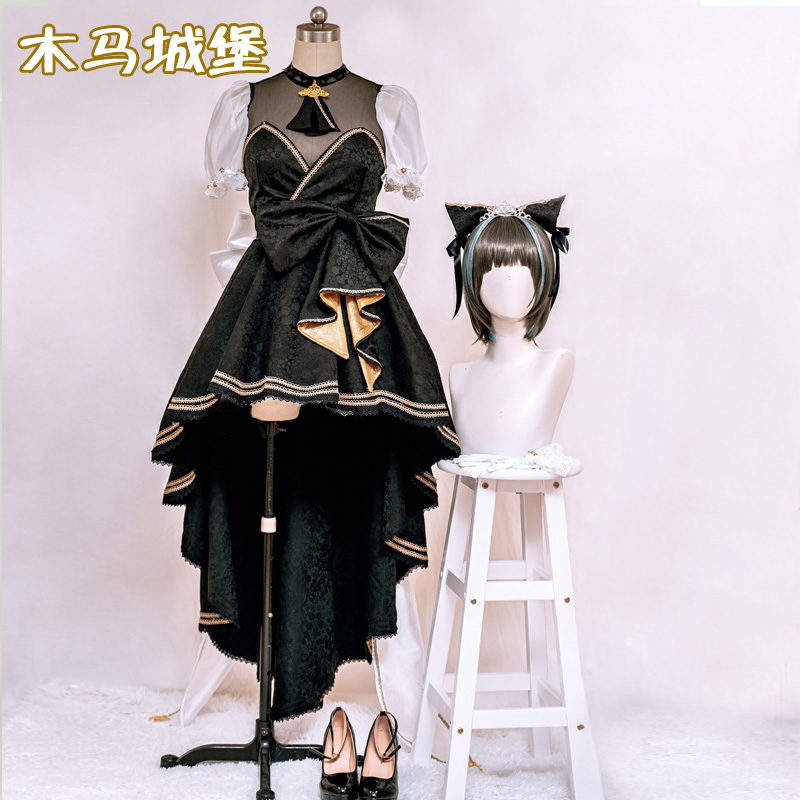 木马城堡碧蓝航线柴郡猫cos新年音乐会礼服 cosplay动漫服装-封面