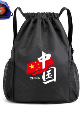 国潮运动背包大容量抽绳双肩包