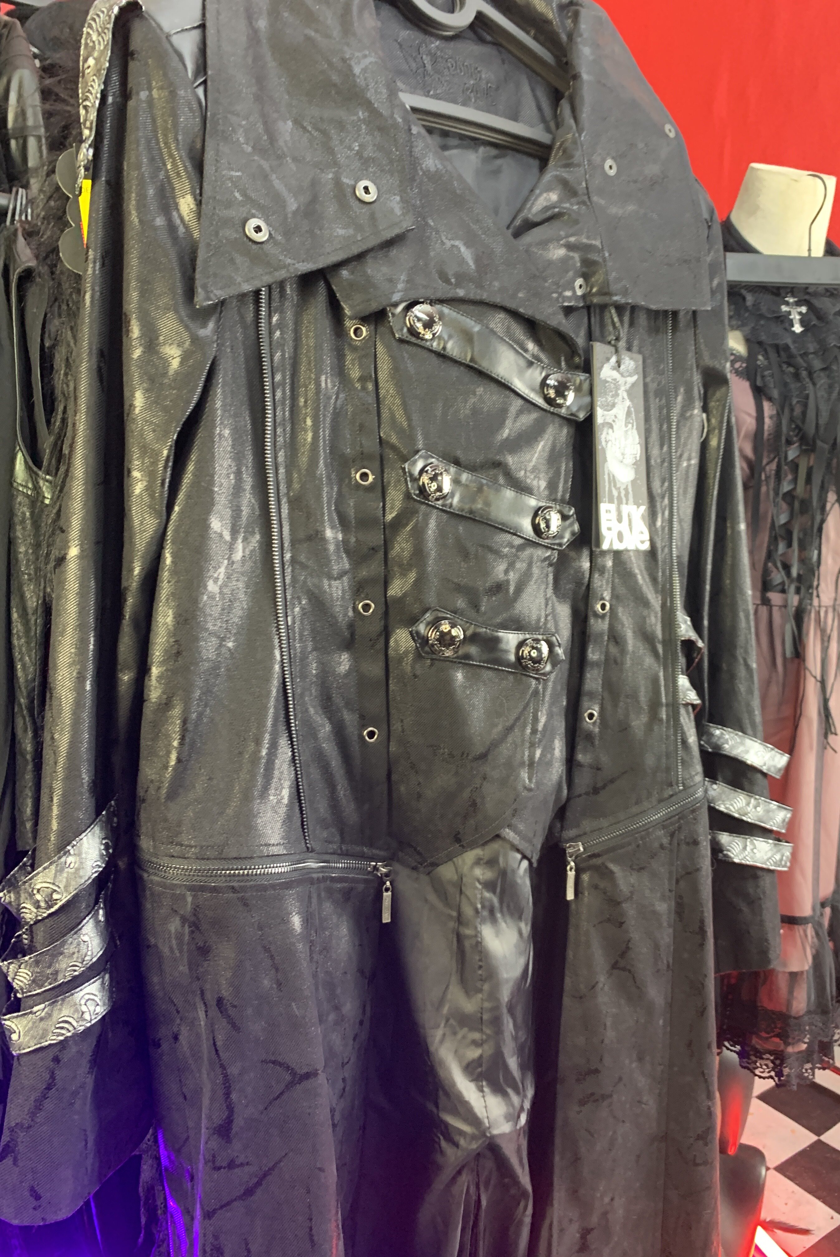 哥特暗黑男女通用外套暗黑系袍子风衣长款