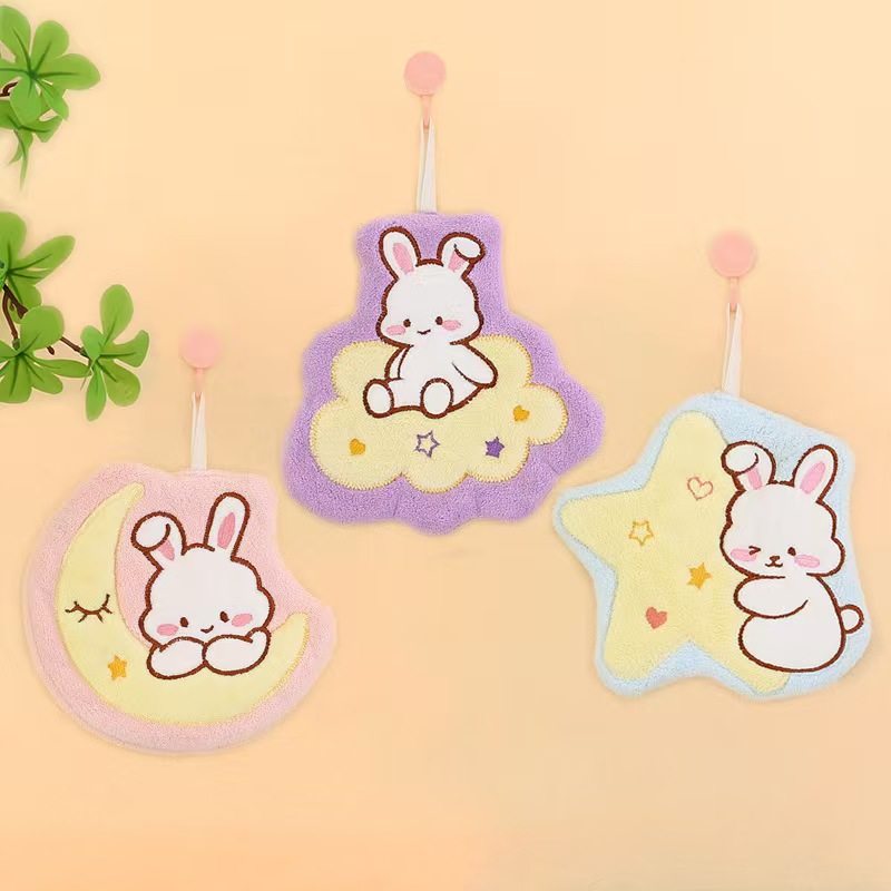 可爱卡通兔子擦手巾可挂式厨房吸水速干加厚儿童手帕,家庭/个人清洁工具,厨房擦手巾,淘宝优惠券,粉丝福利购,淘宝优惠卷