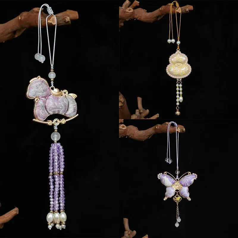 非遗双面仿宋锦马年小马葫芦挂饰包挂车挂马上有钱生肖马配饰挂件