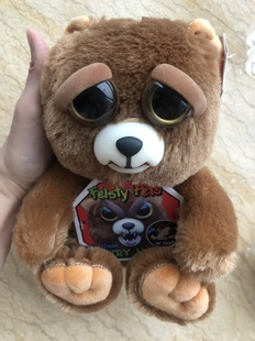 海外原版现货Feisty Pets淘气小宠一秒钟变脸熊毛绒创意搞怪玩具