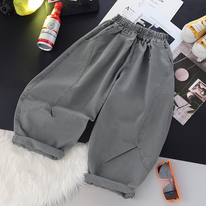 儿童裤子春秋潮款纯棉男童弯刀裤秋季痞帅宽松童装韩版工装裤长裤,童装/婴儿装/亲子装,裤子,淘宝优惠券,粉丝福利购,淘宝优惠卷