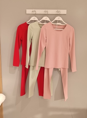 都市丽人女士秋衣LWH1C9圆领纯保暖棉质内衣套装长袖长裤美体睡衣