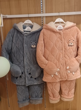 都市丽人正品新款情侣款加厚睡衣FHT9A8连帽保暖居家服套装