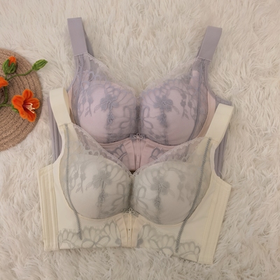 香蜜闺秀蕾丝聚拢收副乳文胸B杯