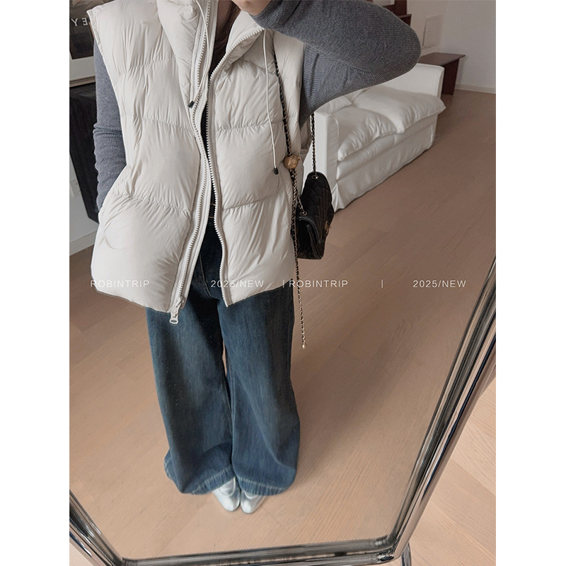 小个子90白鸭绒羽绒背心