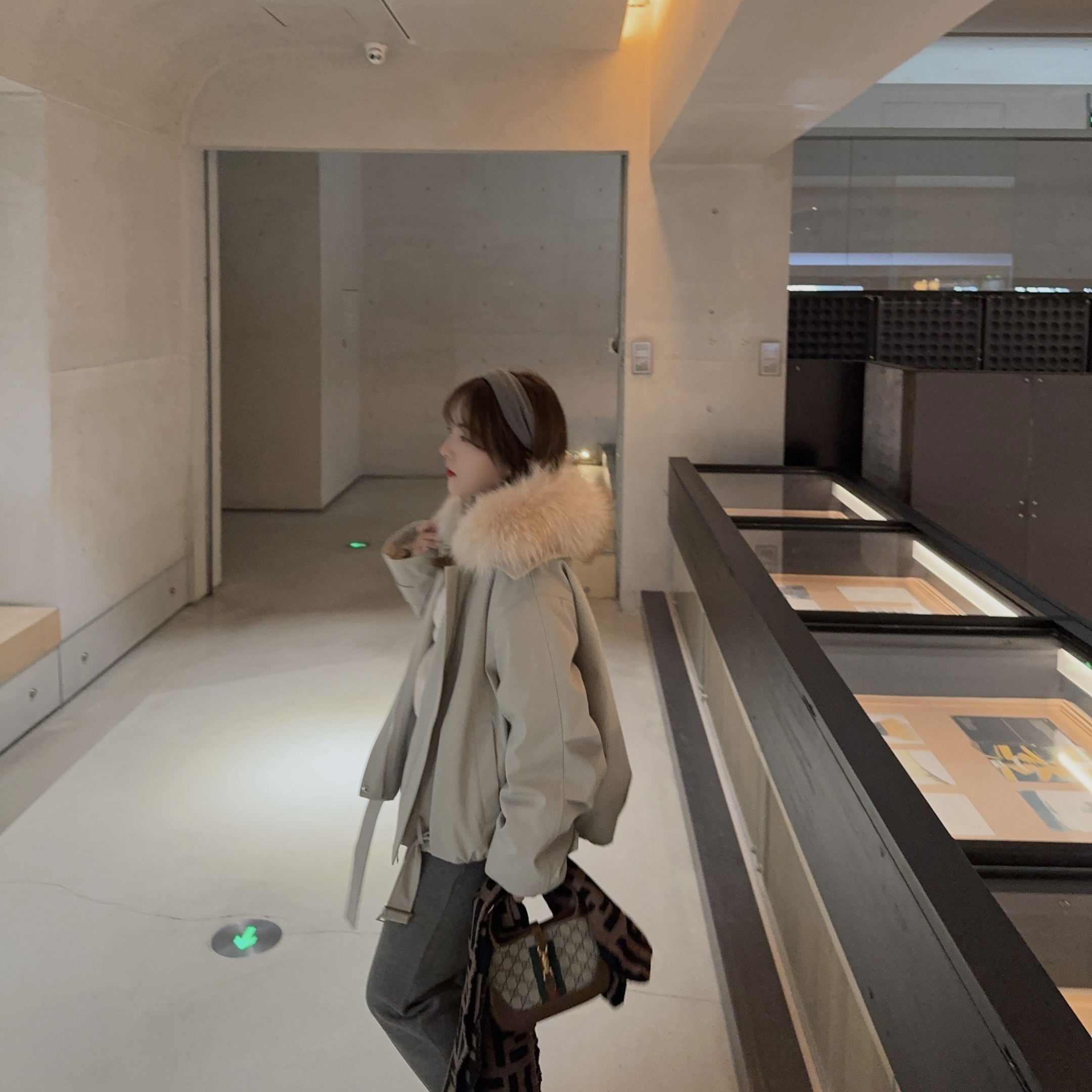 小个子韩版貉子毛领派克羽绒