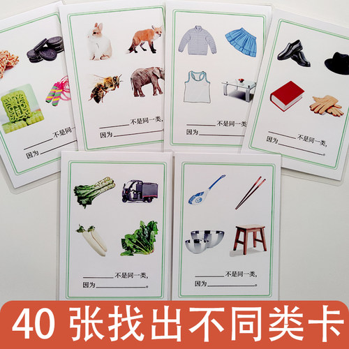 三平坊语言迟缓训练找出不同类卡