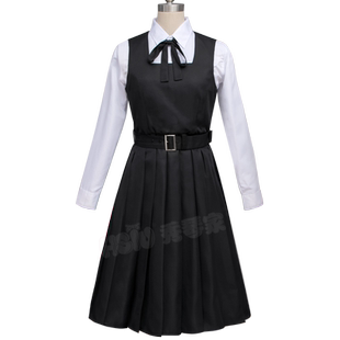 三鹰朝cos 纪贺电锯人链锯人coslay服装战争恶魔黑色制服动漫女装