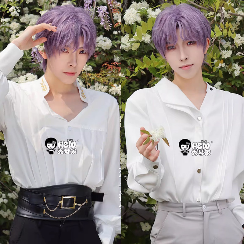 秀琴家 祁煜cos服 恋与深空 白色 衬衣 衬衫 绣花衣领 艺术家常服