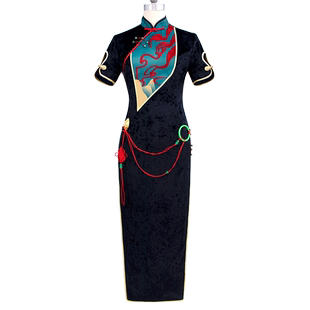 秀琴家 无期迷途 安吉尔cos服装 刺绣 旗袍 皮衣套装礼服女装游戏