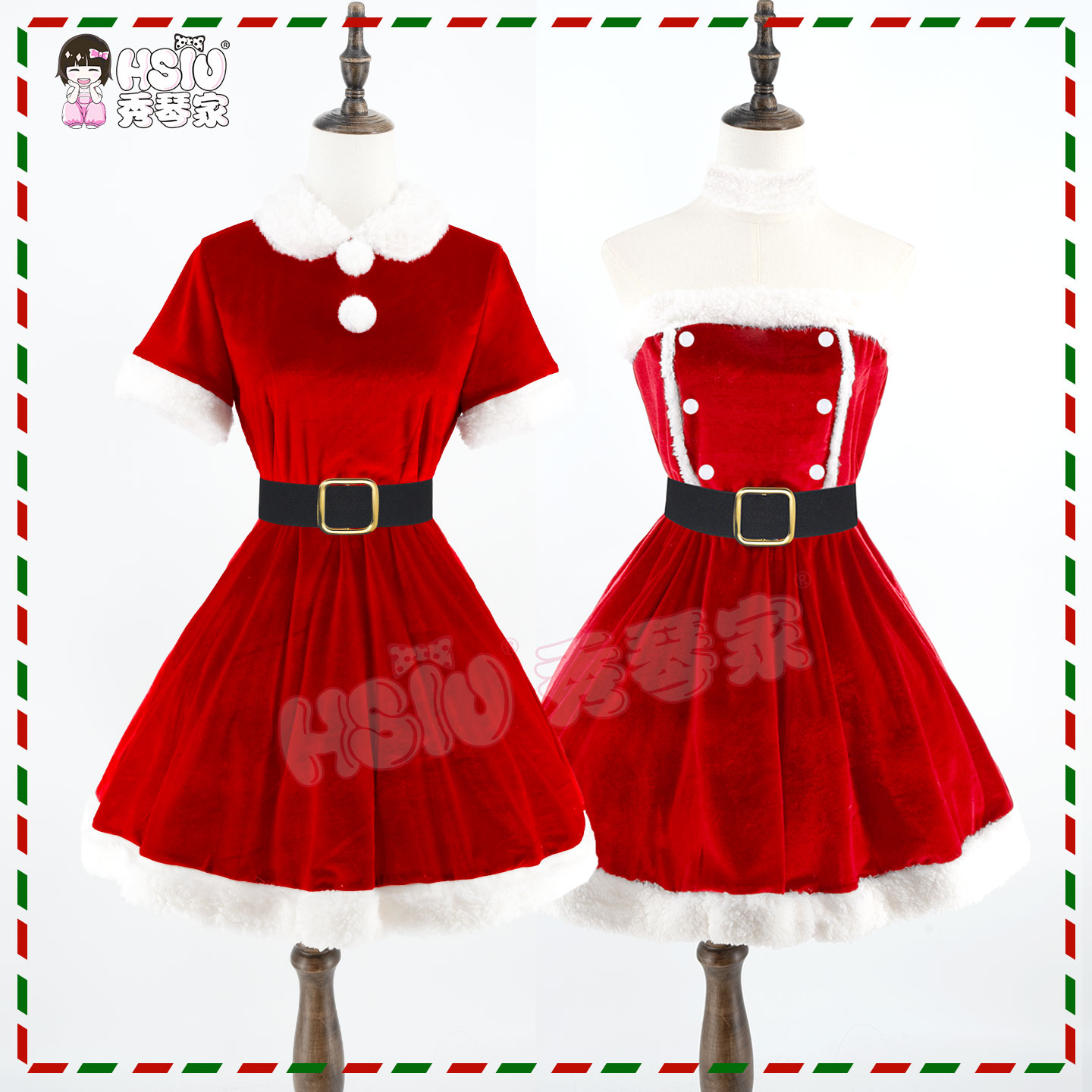 秀琴家 eva圣诞节cos服 绫波丽  明日香圣诞套装 新世纪福音战士