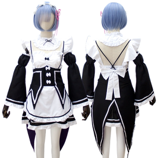秀琴家从零开始的异世界拉姆蕾姆cos服女仆装cos假发 雷姆cosplay