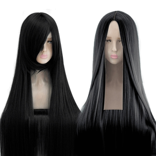 秀琴家cos万用 黑长直卷发假发中分 刘海150 120 100 80 60 古装