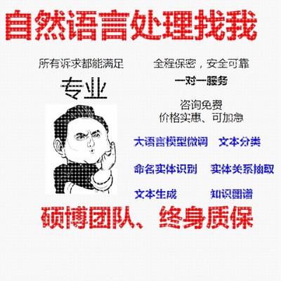 自然语言处理代做 大语言模型微调 文本分类 文本生成 知识图谱