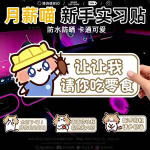 月薪喵实习新手上路女司机可爱贴