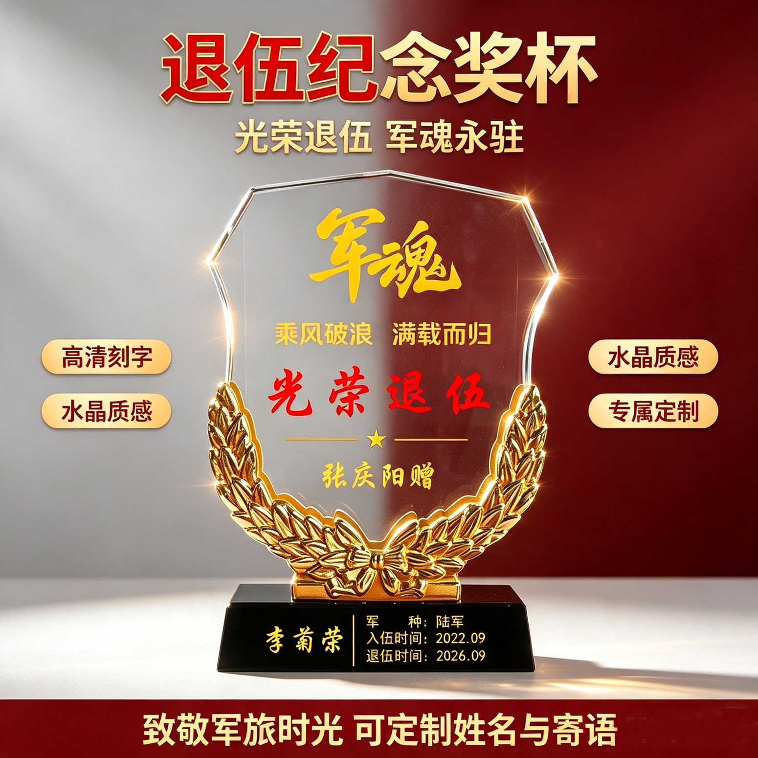 退伍军人纪念品老兵战友聚会礼物图片
