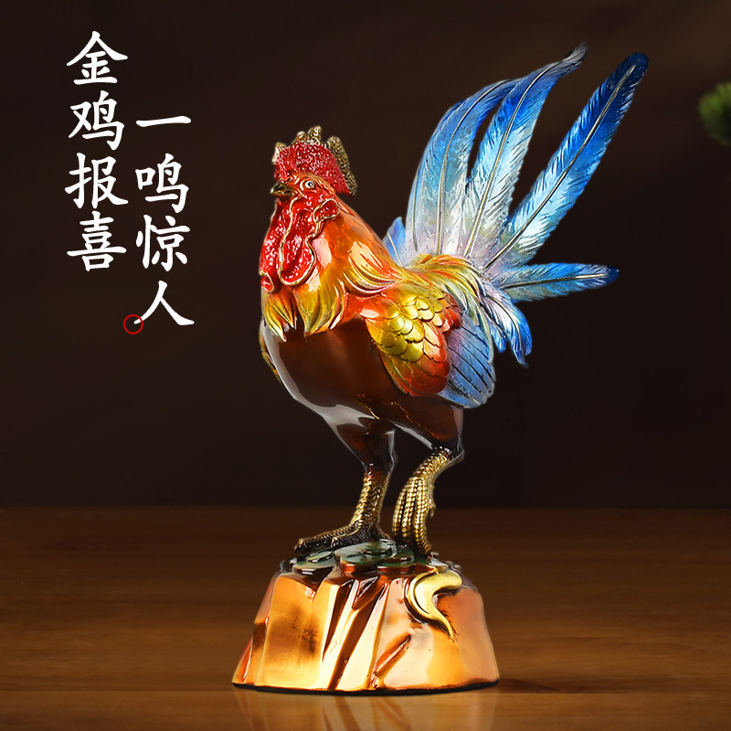 全铜金鸡报喜新中式摆件送礼图片