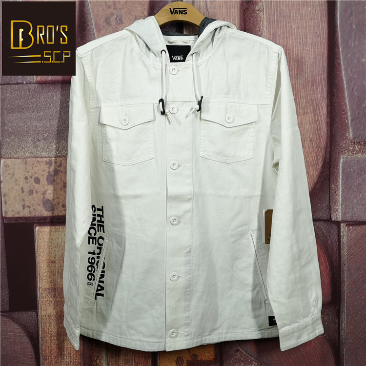 vans/范斯 男子运动教练连帽休闲夹克外套 vn0a36jlwht/36jlxgs