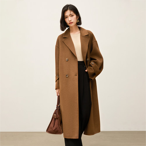 弧量型袖101801纯羊毛长款大衣