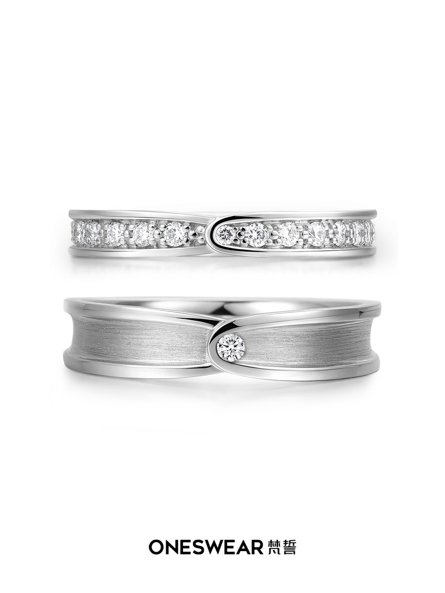 梵誓相思扣钻石结婚对戒婚戒定制