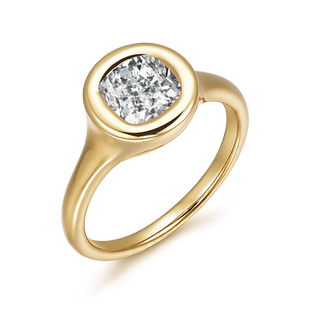 ONE SWEAR/梵誓Frigga弗丽嘉小枕头形求婚钻戒定制18k金女戒戒托