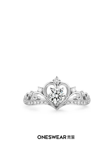 梵誓小公主皇冠钻戒定制戒托婚戒