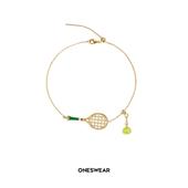 梵誓网球拍手链女轻奢小众精致情侣礼物时尚 ONE SWEAR 运动风饰品