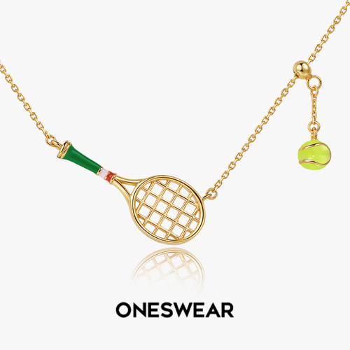 梵誓网球拍项链女运动风饰品