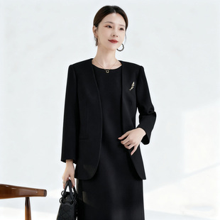 水墨佳人西装羊绒大衣女短款2025秋冬新款修身显瘦高级感毛呢外套