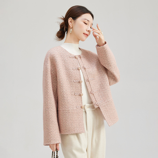 水墨佳人新中式国风小香风外套春季新款粗花呢上衣女士短外套女装