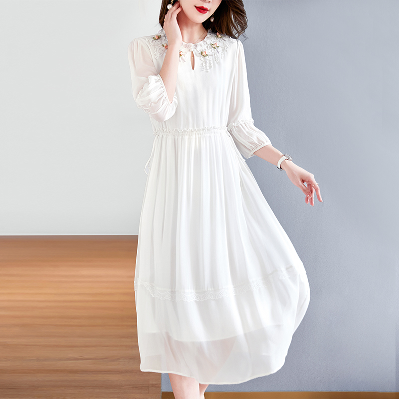 水墨佳人女装真丝连衣裙