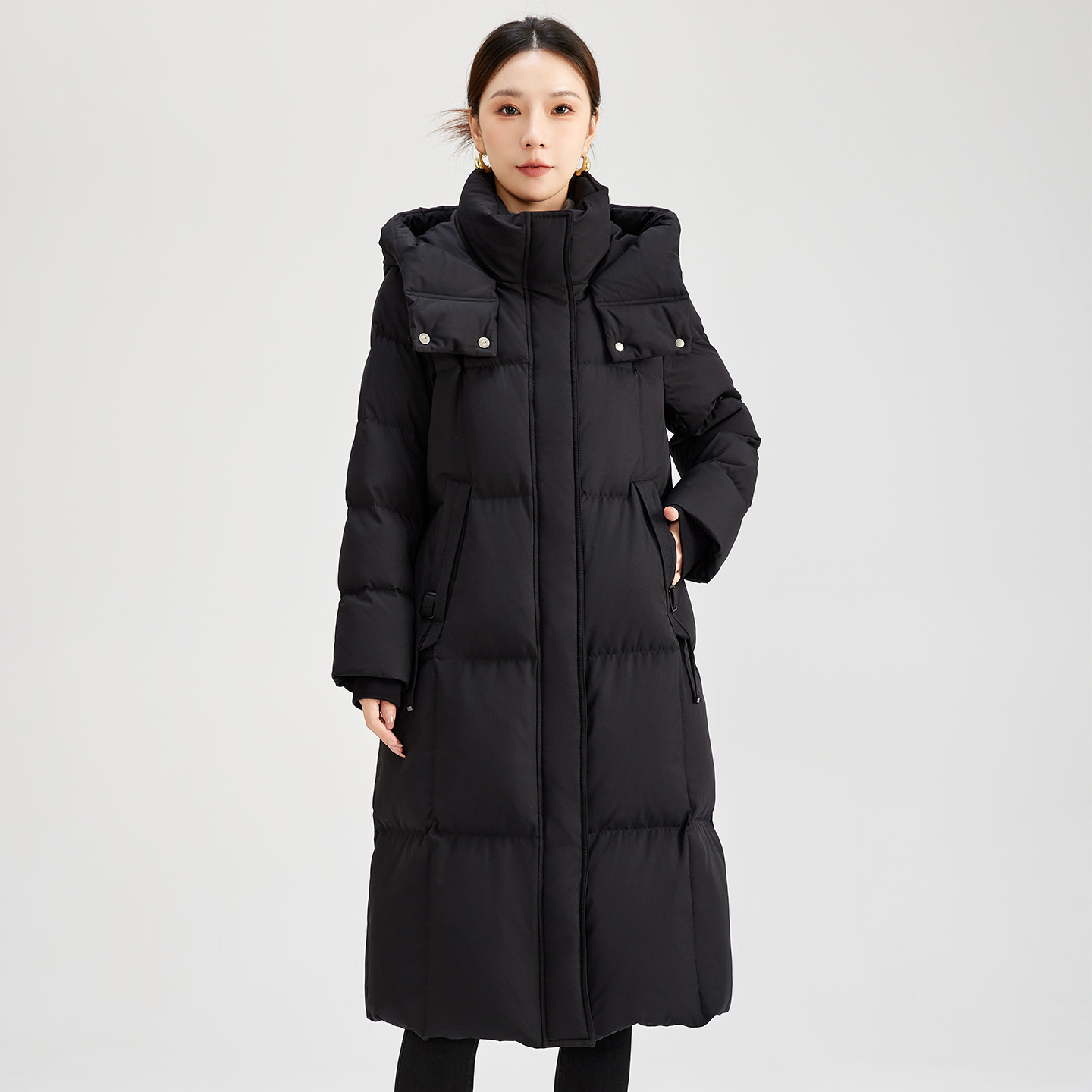 水墨佳人90白鹅绒茧型羽绒服