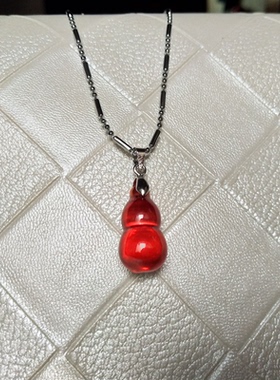 水晶锆石紫色简单大方葫芦吊坠