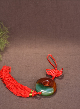 玛瑙车挂轿车挂饰转运招财中国结