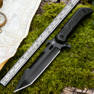刀具防身荒野求生户外小刀丛林野外随身高硬度直刀开刃